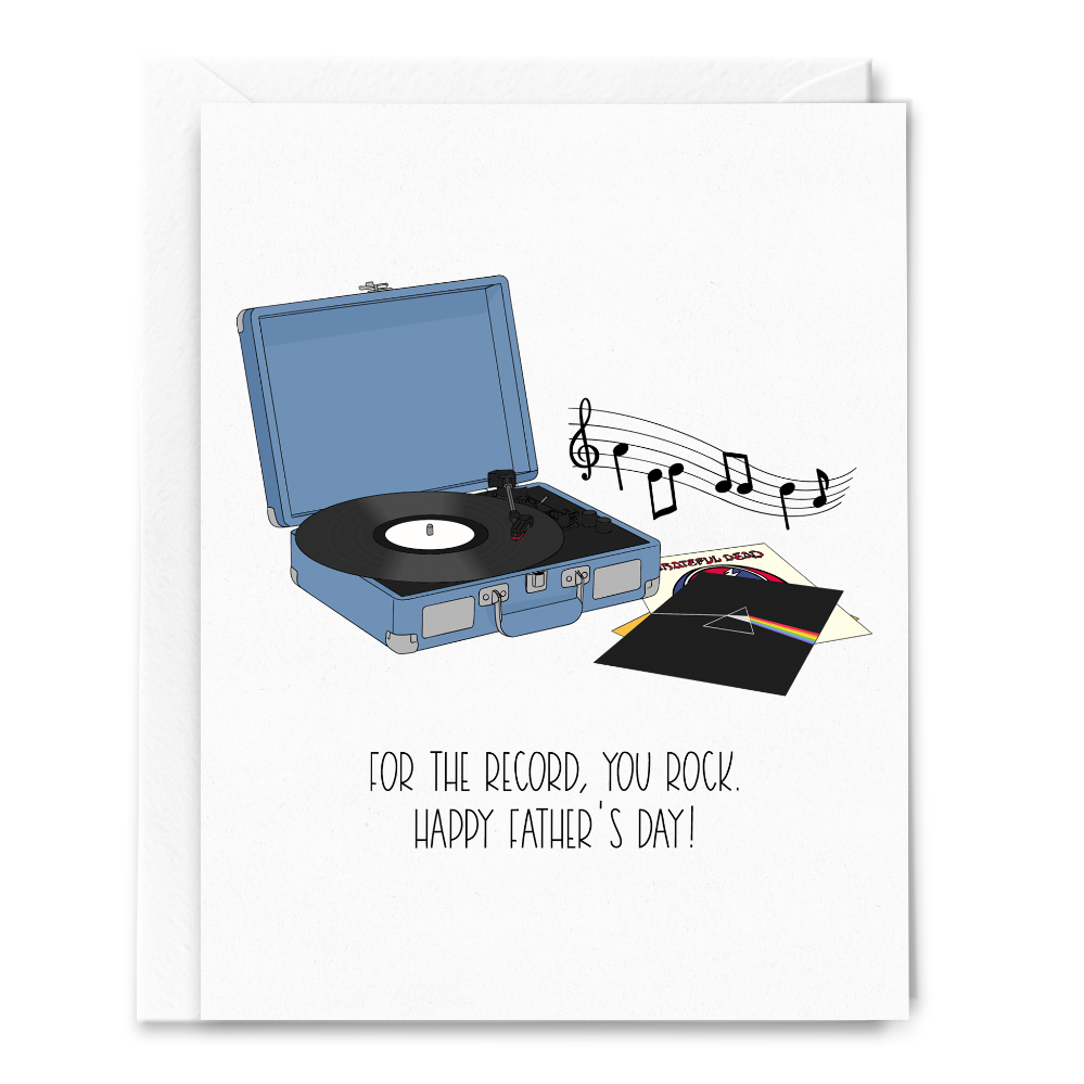 for the record you rock {father’s day} card