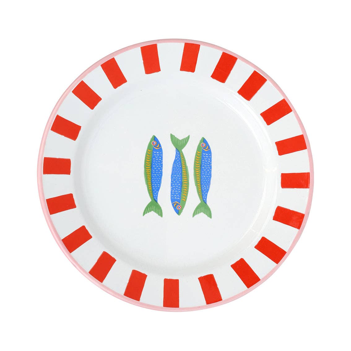 sardine fish enamel plate