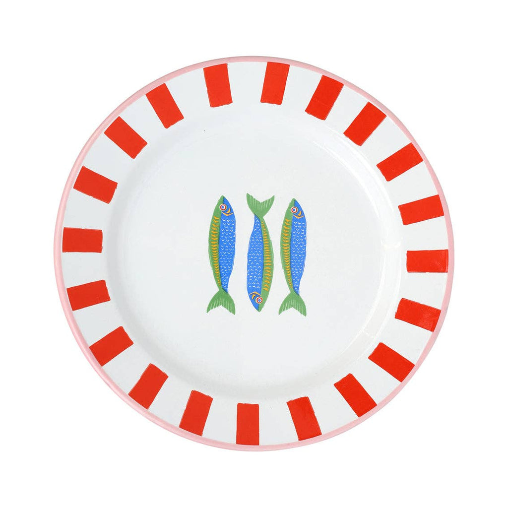 sardine fish enamel plate