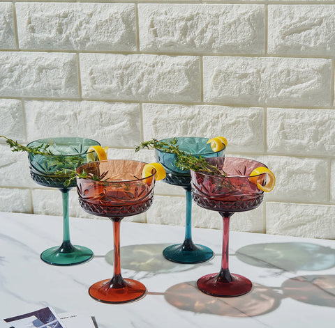 acrylic vintage coupe assorted {set of 4}