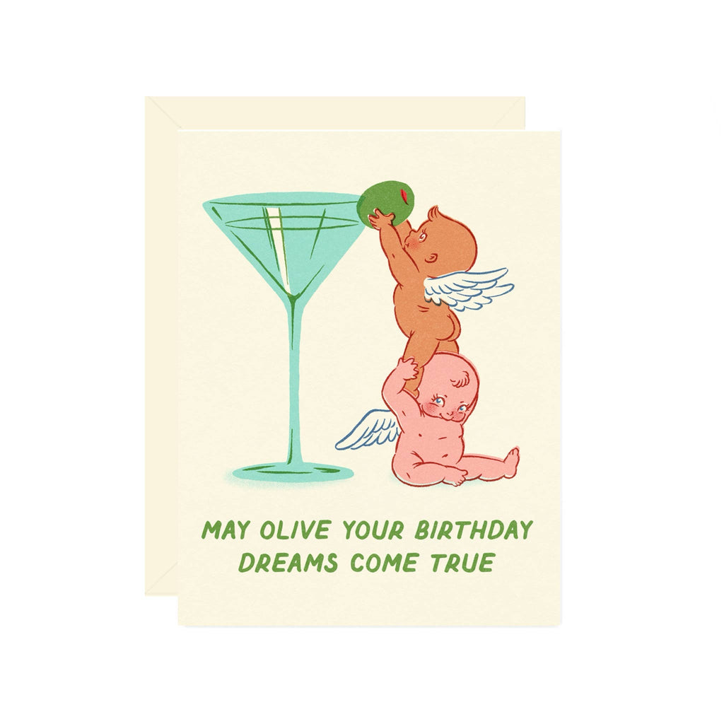 may olive your birthday dreams come true card