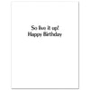 i just don't think at your age you're meant to live an uncomfortable life. so live it up! happy birthday card