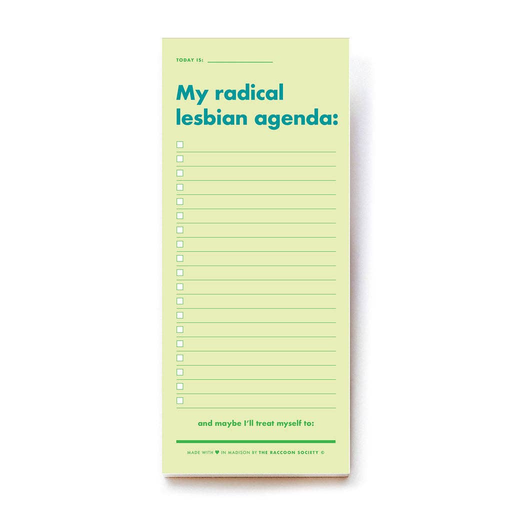 my radical lesbian agenda notepad