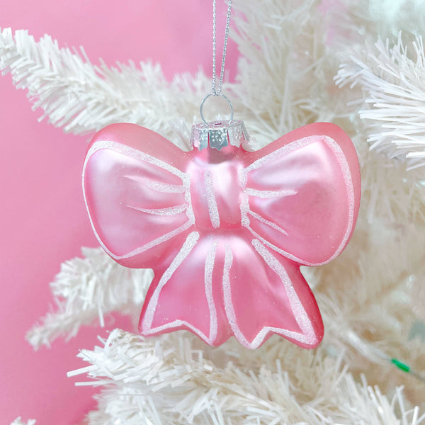 pink bow ornament