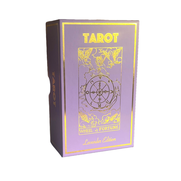 lavender/gold foil classic tarot deck & guidebook