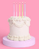 pastel glitter cake candles