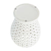 white ceramic cut-out clover temple jar