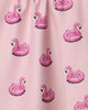 flamingo floatie tea towel