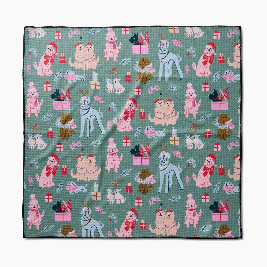 christmas doggos dog towel