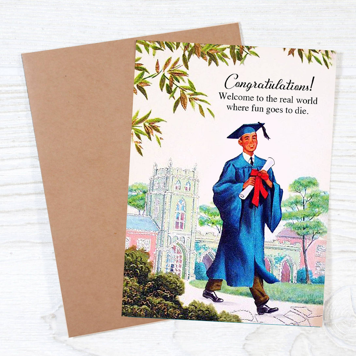 congratulations! welcome to the real world card