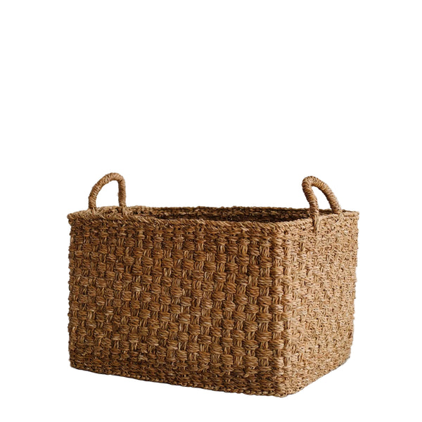 rectangular floor basket w/ handles