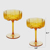 flower coupe amber {set of 2}