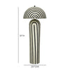 black striped papier mache floor lamp