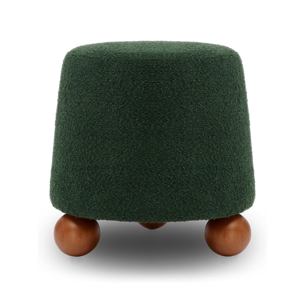 boucle {forest green} ottoman