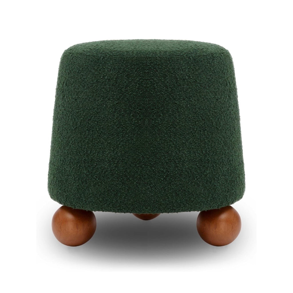 boucle {forest green} ottoman