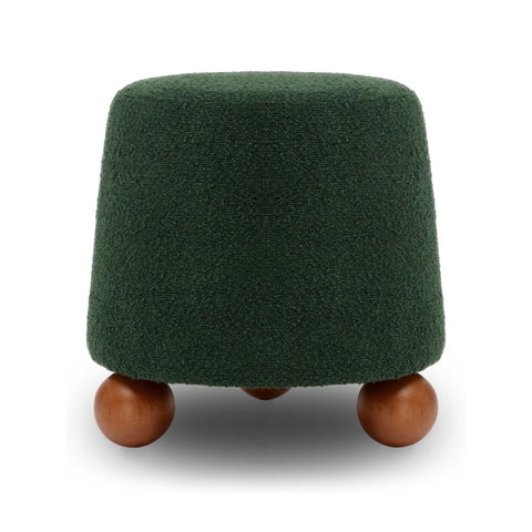 boucle {forest green} ottoman