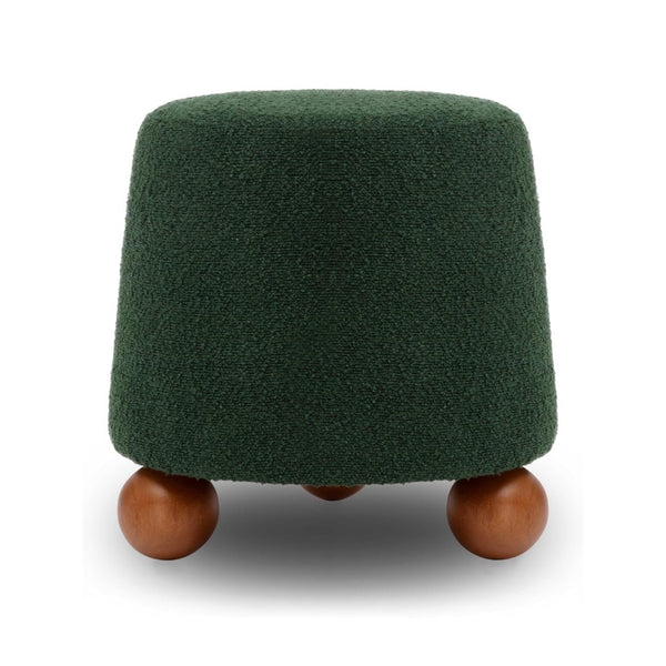 boucle {forest green} ottoman