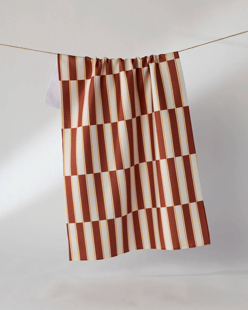 harvest stripe tea towel