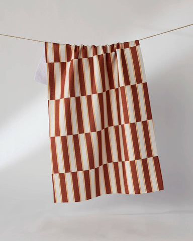 harvest stripe tea towel