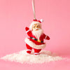 retro dancing santa ornament