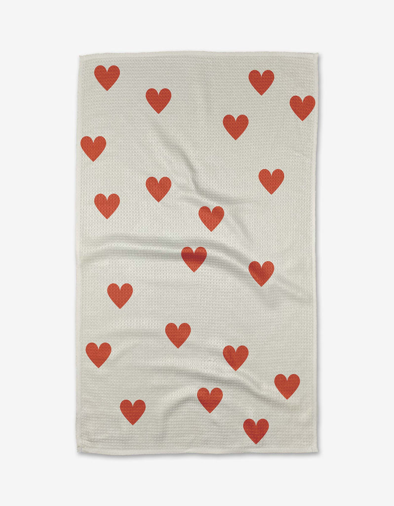 simple love tea towel