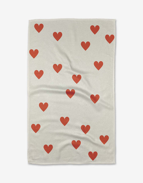 simple love tea towel