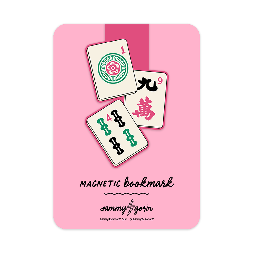 mahjong tiles magnetic bookmark