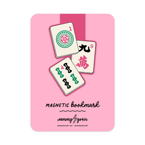 mahjong tiles magnetic bookmark