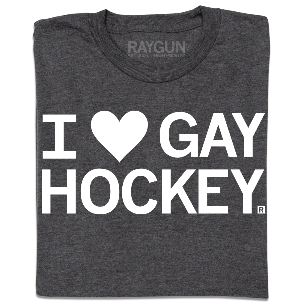 i heart gay hockey tshirt