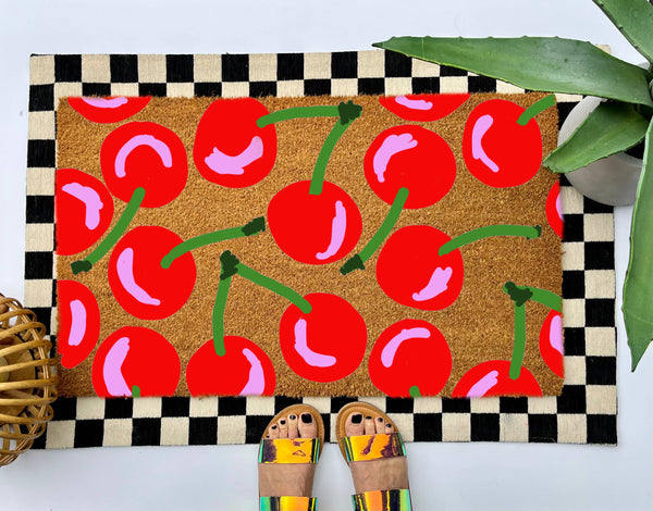 cherries doormat 