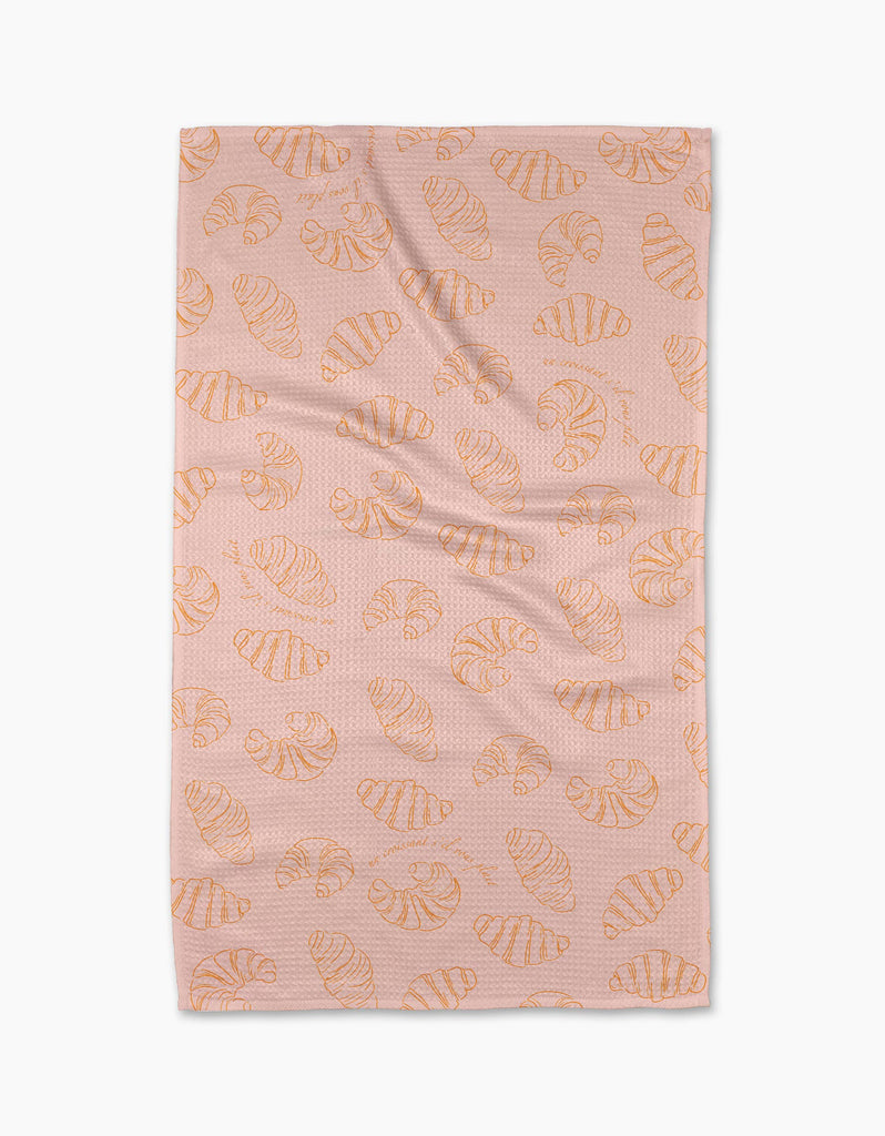 croissant tea towel