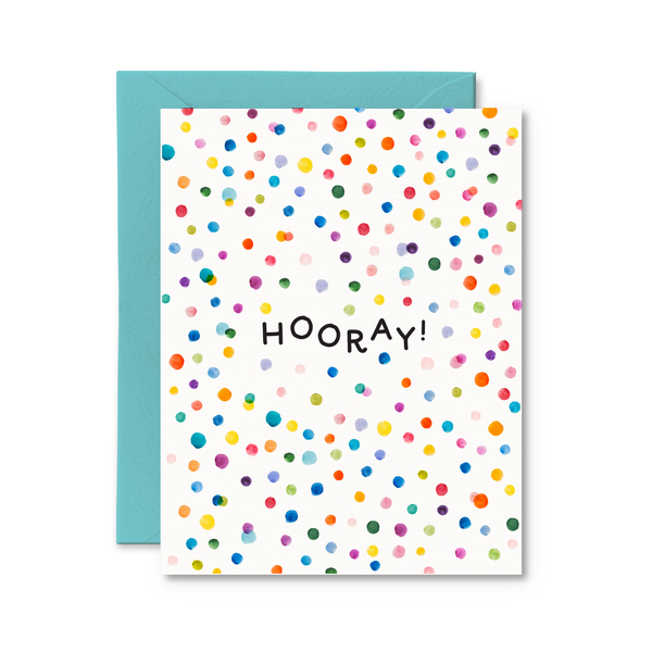 hooray confetti card