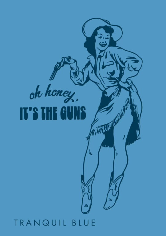 it’s the guns western cropped sweatshirt