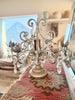 silver crystal chandelier candelabra