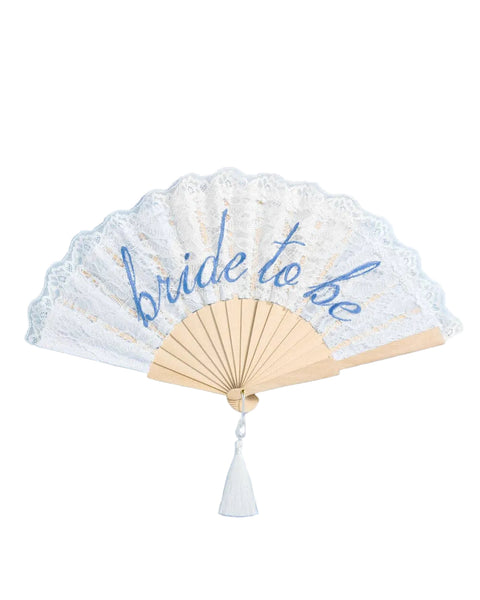 lace bride to be folding fan