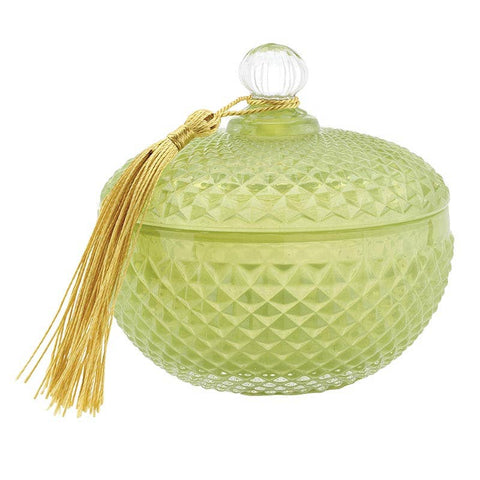 green glass jar