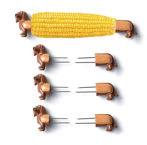 dachshund corn holder {set of 4 pair}
