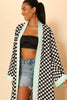 black & white checkered jacket