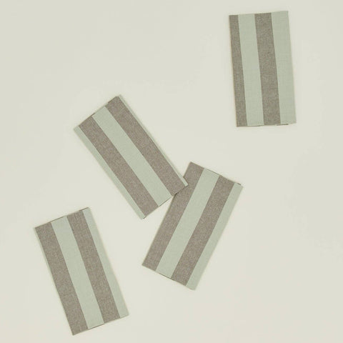 striped {olive/sage} dinner napkins {set of 4}