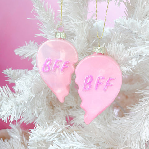 bff heart ornament set