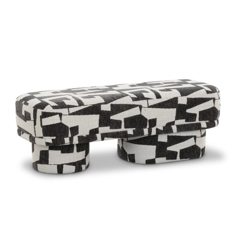 black & white jacquard bench {shipping not available}