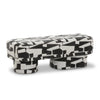black & white jacquard bench {shipping not available}