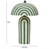 green striped papier mache table lamp