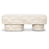 cream jacquard bench