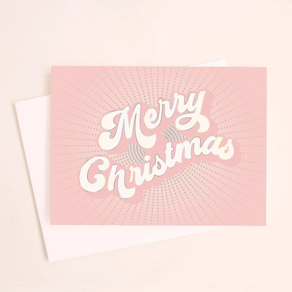 merry christmas {holographic} card