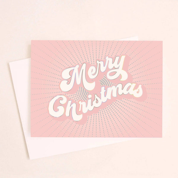 merry christmas {holographic} card