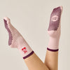 cherry bow grip sock
