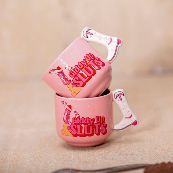 giddy up sluts espresso mugs