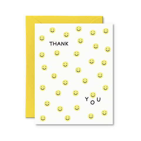 thank you smiley card