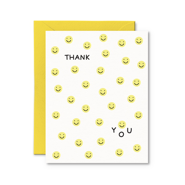 thank you smiley card